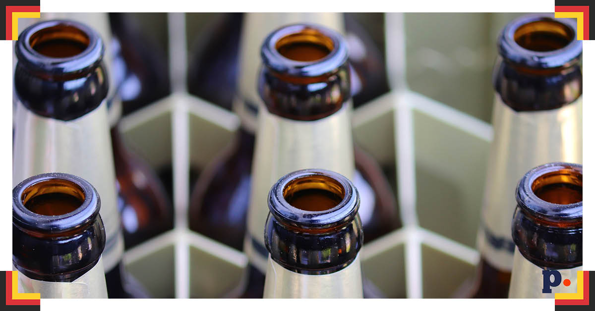 brak szklanych butelek w Niemczech