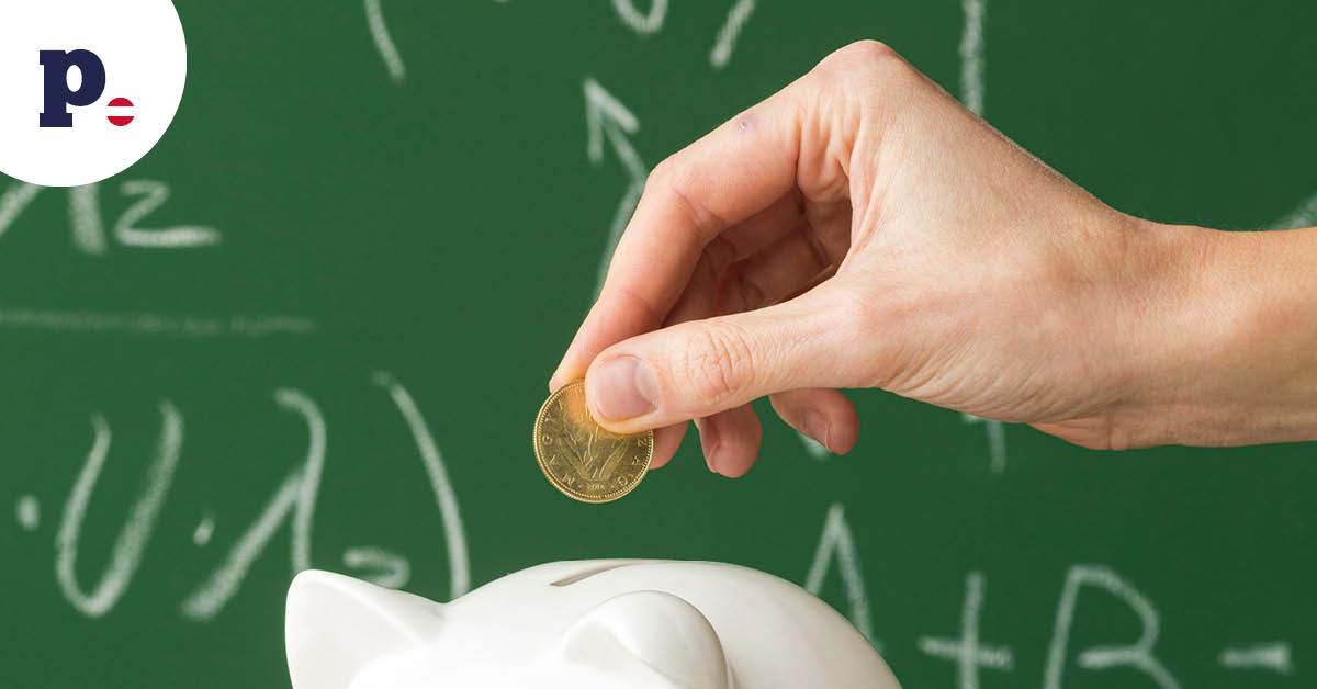 skarbonka i przybory szkolne