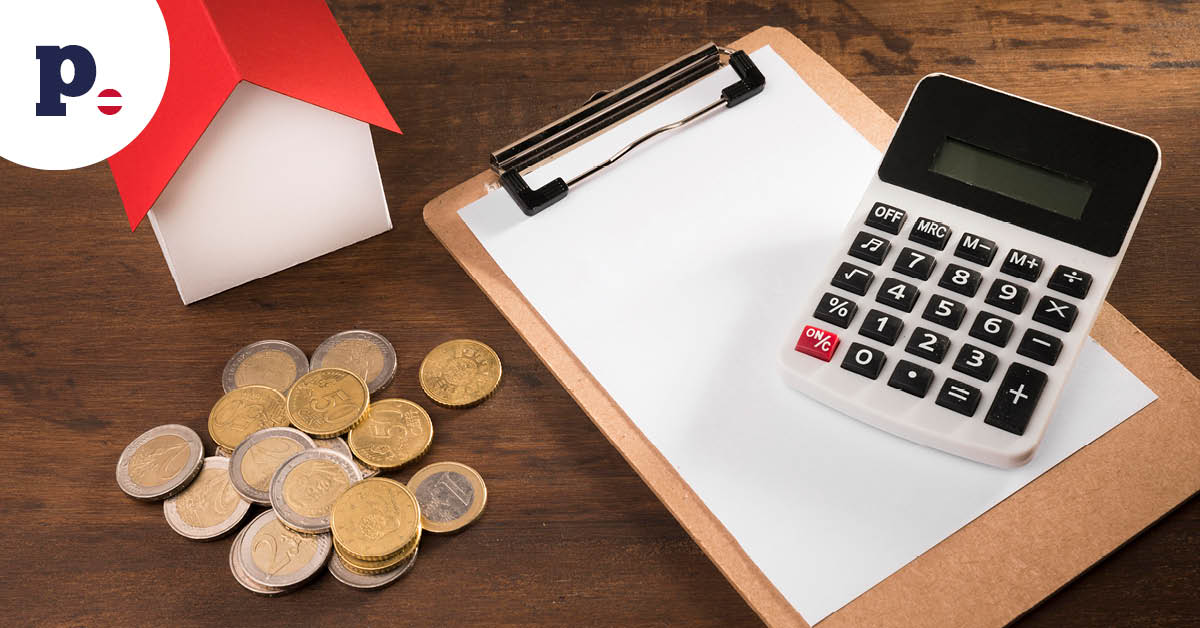 kalkulator, domek, pieniądze