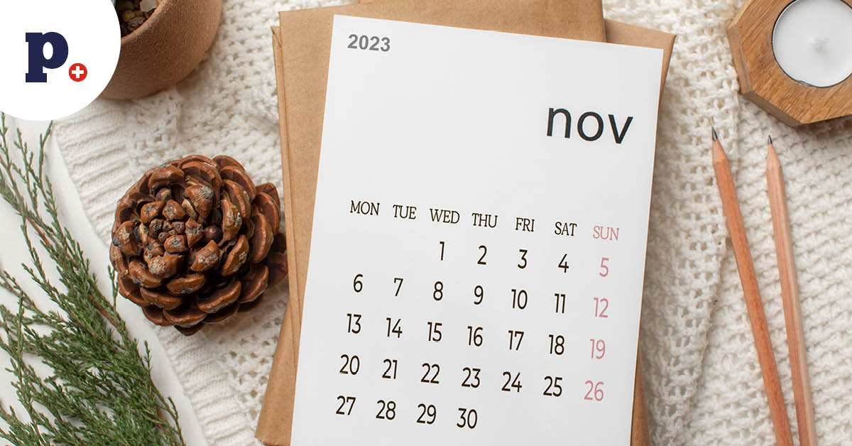 kartka z kalendarza, listopad